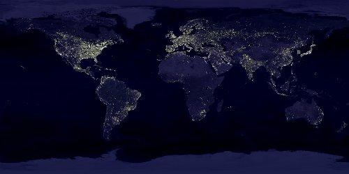 地球卫星图 显示地球的贫富差距