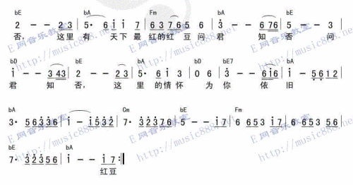 红豆红-曲谱歌谱大全-搜狐博客