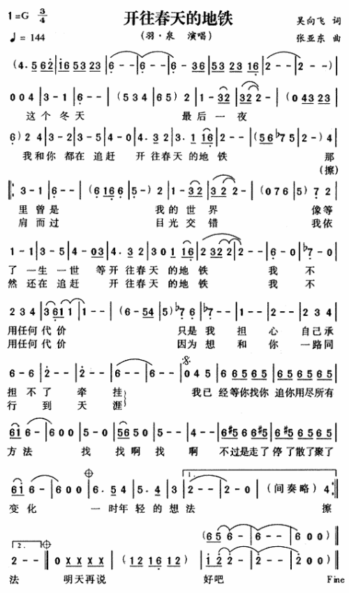 开往春天的地铁